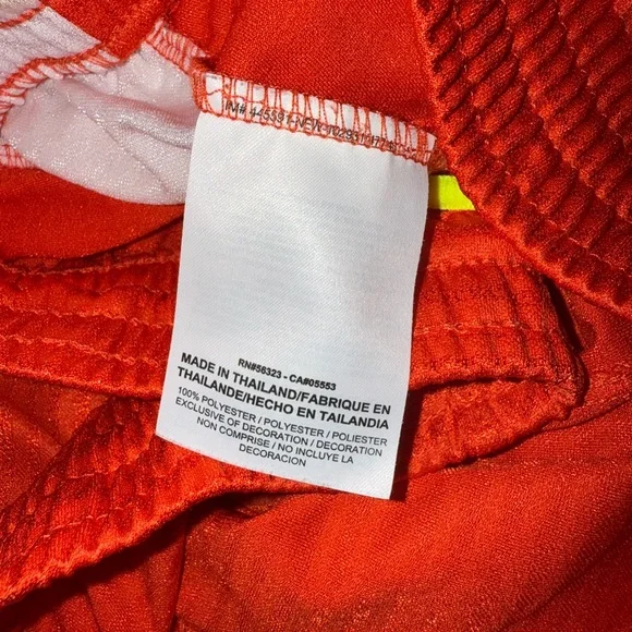 Men's Nike Orange and White Athletic Shorts Size Large - Picture 3 of 3